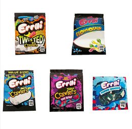 Packaging bag Plastic Bags Mylar packing resealable Zipper Packs stand up pouch sour Very berry twisted glowworms sharks wholesale