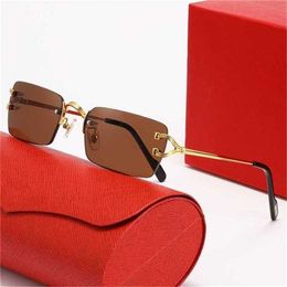 50% OFF Sunglasses 2023 new Korean women's frameless Fashion Street glasses Personalised claw legsKajia New