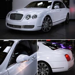 Super High Gloss White Vinyl Car Wrap Glossy Shiny White Film With Air Bubble For Vehicle Wrap Sticker Foil2957