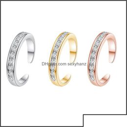 Band Rings Jewelry Sexy Toe Ring For Men/Women Siery Golden Rose Gold Opening Adjustable Drop Delivery 2021 Y7Umj Dhuzf