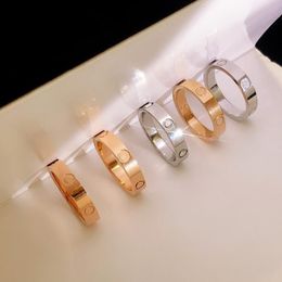 Wedding ring plated gold love rings for men metal party punk trendy accessories Jewellery woman holiday gifts metal luxury rings designer diamond multi size C23