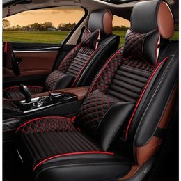 Autocovers Universal Car Accessories Seat Cover PU Leather Five Seats Covers For SUV Full Surrounded Design High Quality Durable A287p