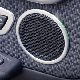 Car Door Audio Speaker Circle Ring Decorative Cover Trim For BMW X1 F48 2 series F45 2016-18 Interior Decals257r