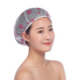 Waterproof Bashroom Shower Caps Thicken Elastic Bath Hat Bathing Cap For Women Hair Salon Bashroom Supplies