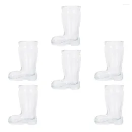 Wine Glasses 6pcs 45ml Boot Beer Cup Cowboy S Mug Cups Tiki Decorations Bar Cocktail Party Mini Goblet Beverage Drinking