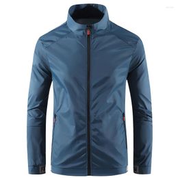 Men's Jackets Spring And Summer Stand Collar Outdoor Sun-protective Clothing Air-conditioned Shirt Leisure Sports Comfortable Men Clip