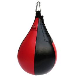 2019PU Boxing Training Punching Bag Fitness Muay Thai Double End Boxing Speed Ball Pear Inflatable Boxing Equipment Bodybuilding T267j