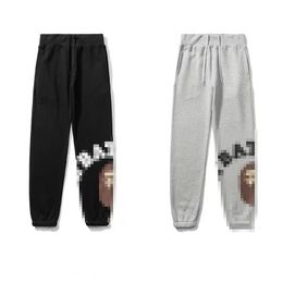 Bathing Ape New Boys' Loose Personality Letter Cartoon Sports Casual Pants Trendy Brand Fast Foot APE Pants