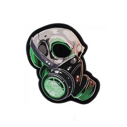 Gas Mask Skull Embroidery Patches Large Back Size Sewing Notions For Biker Punk Jackets Custom Patch1858