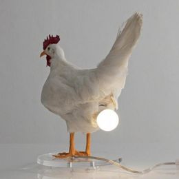 Other Event Party Supplies Taxidermy Chicken Lamp Decoration Creative Simulation Laying Hens Animal Eggs Light Home Holiday Gift Ornamnets 230729