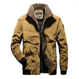 Men's Jackets Winter Men Cashmere Warm Cotton Clothing Corduroy Jacket Casual Fashion Brand