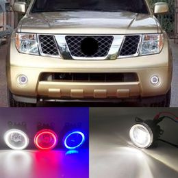 2 Functions For Nissan Pathfinder 2005-2015 Auto LED DRL Daytime Running Light Car Angel Eyes Fog Lamp Foglight309z