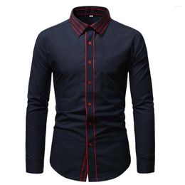Men's Casual Shirts 2023 Spring And Autumn Smart Slim Fit 65% Cotton Long Sleeve Printed