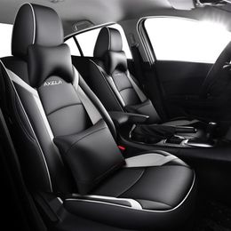 Luxury quality Car Seat Cover for Mazda 3 Axela 2014 2015 2016 2017 2018 2019 leather fit Four Seasons Auto Styling Accessories227t