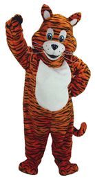 Halloween High quality STRIPED TIGER Mascot Costume Cartoon Fancy Dress fast shipping Adult Size