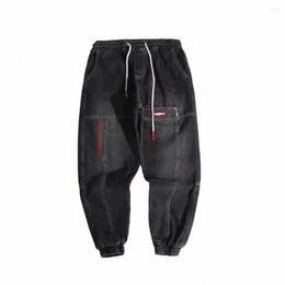 Men's Pants Stylish Plus Size Cropped Trousers Harem Firm Stitching Dress-up