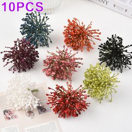 Decorative Flowers Artificial 10PCS Tennis Claw Chrysanthemum Head Wedding Flower Wall Arrangement DIY Accessories Decoration