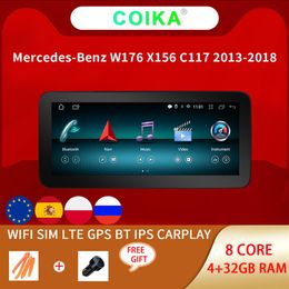 8 core 10 25 Car DVD player Android 10 System Touch Screen Radio For Mercedes-Benz A CLA GLA W176 W117 X156 RAM Google BT Wif195P