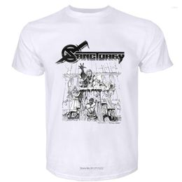 Men's T Shirts Shirt Black Tops For Men SANCTUARY REFUGE DENIED NEVERMORE METAL CHURCH HELSTAR Summer Teeshirt Plus Size Drop