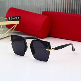 56% OFF Wholesale of new square big face sunglasses female Four-leaf clover printing anti ultraviolet fashionable glasses male