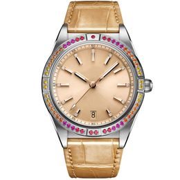 Women Watch Automatic Mechanical Watches 2824 Movement 36mm Sappire Lady Business Wristwatches Montre de Luxe Inlaid with Coloured 283J