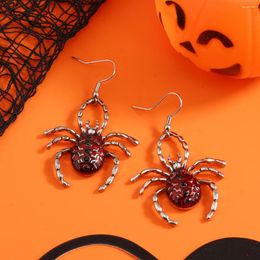 Dangle Earrings Gothic Punk Drop For Women Vintage Silver Colour Big Spider Ear Jewellery Halloween Statement Earring