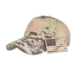 s Tactical Caps Men Summer Mesh Hunting Trucker Cap Hats With USA Flag Patches 230728