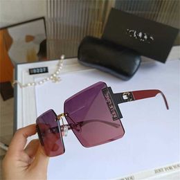 56% OFF Wholesale of Small fragrant Fashion Korean fashion women frameless cut edge sunglasses UV resistant large frame Sunglasses