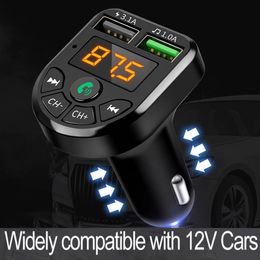 FM Transmitter Bluetooth Car MP3 Audio Player Hands Car Kit 5V 3 1A Dual USB Charger 12-24V TF U Disk Music Player218O