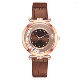 Wristwatches Modern Fashion Quartz Black Luminous Round Leather Strap Ultra Thin Clock Outdoor Dial Relogio Masculino