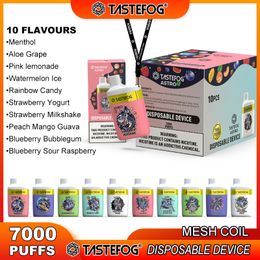 Tastefog Astro 7000 Puff Einweg-Vape-Box, Mesh-Spule, 16 ml, Stiftstil, E-Zigarette, 10 Geschmacksrichtungen, Großhandel