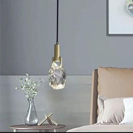 Pendant Lamps Modern Simple And Luxurious Crystal Bedroom Bedside Light Creative Personality Dining Table Bar Decoration