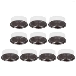 Gift Wrap 10Pcs 8 Inch Transparent Cake Box Muffin Clear Dessert Transport Case With Dome Lids Pastries