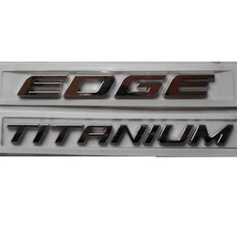 EDGE TITANIUM Chrome ABS Car Trunk Rear Number Letters Badge Emblem Decal Sticker for Ford EDGE2205