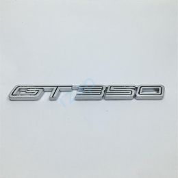 Silver Metal GT350 Emblem Car Fender Side Sticker For Ford Mustang Shelby super snake COBRA GT 350270t