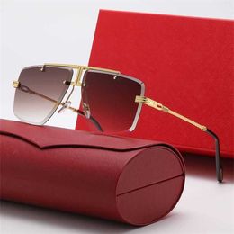 50% OFF Wholesale of New fashion Classic frameless casual sunglasses for men and women Personalized online travel Sunglasses