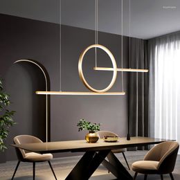 Pendant Lamps Modern Fashion Led Black Gold Dining Table Kitchen Bedroom Living Room El Restaurant Cafe Study Hanging Chandelier