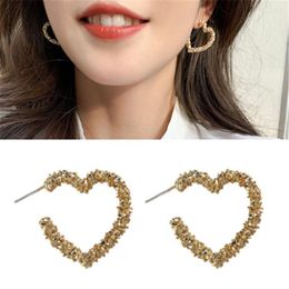 Hoop Earrings Large Star Fashion Big Heart For Women Bijoux Gold Colour Geometric Earring Statement Jewellery Party Gifts