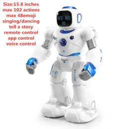 Other Toys Smart RC Robots Voice Conversation SingingDancing App Control For Kids Gravity Induction Remote Toy 230728