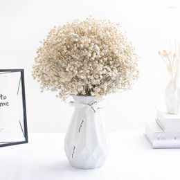 Decorative Flowers Natural Dried Preserved Gypsophila Paniculata Baby's Breath Flower Bouquet Wedding Home Decor For Po Props Decoration