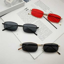 50% OFF Wholesale of sunglasses New Rectangular Fashion Retro Metal Frame Sun Glasses for Men Women Small Square Sunglasses Summer