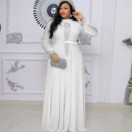 Ethnic Clothing African Dresses For Women 2022 Elegant Wedding Gown Muslim Chiffon Abaya Turkish Dubai Kaftan Robe Africaine Long 2789