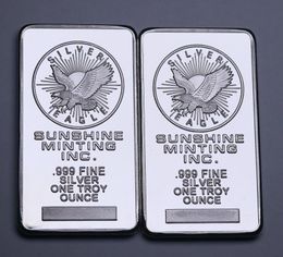 5pcs/set Gifts 1 oz Sunshine Minting Silver Bar American Silver Bullion No Magnetic silvering Bar.cx Best quality