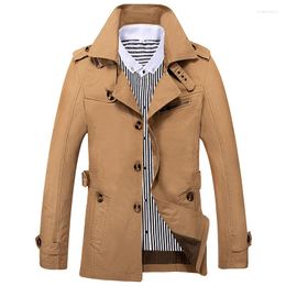 Men's Jackets 2023 Jacket Mens Fashion Long Quality Men Autumn Cotton Windbreaker Overcoat Male Casual Winter Tre