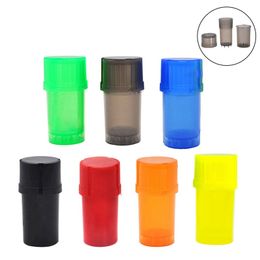 Colourful Watercup Style Smoking Plastic Portable Storage Dry Herb Tobacco Grind Spice Miller Grinder Crusher Grinding Chopped Hand Muller Cigarette Holder DHL