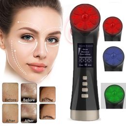 Face Massager Multifunction FB Electric Roller Massage Ball RF Beauty Instrument LED Infrared Vibration Anti Ageing Lifting 230728