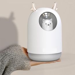 Humidifier Cute Pet Ultrasonic Cold Fog Aroma Air Oil Diffuser LED Night Light Lamp