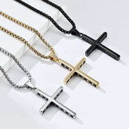 Pendant Necklaces Christian Jesus Cross Necklace For Women Men Chains Choker Casual Minimalist Collar Party Jewelry Gift