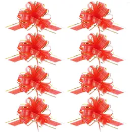 Gift Wrap 20 Pcs Christmas Decorations Ribbon Pull Bow Flower Bows Plastic Festival Ribbons