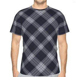 Men's T Shirts Elderberry Cross Tartan Twill Pattern Special Polyester TShirt Plaid Art Top Quality Design Thin Shirt Stuff